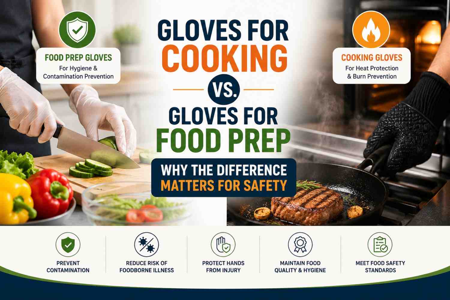 Gloves for Cooking vs. Gloves for Food Prep: Why the Difference Matters for Safety